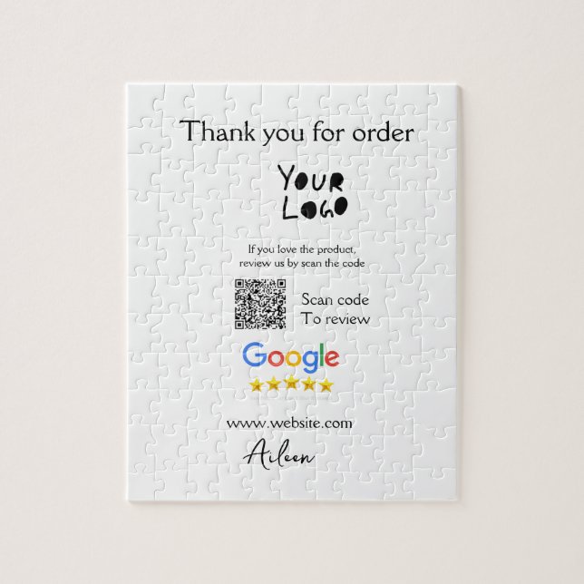 Puzzle Google examen logo entreprise site Web scanner cod (Vertical)