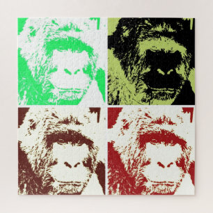 Puzzle Gorilla Pop Art - Animaux sauvages