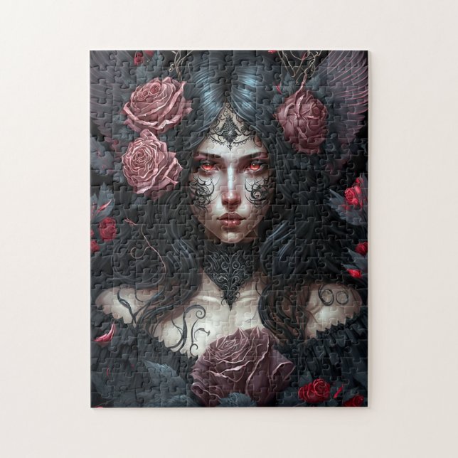 Puzzle Goth Princesse Imaginaire gothique Art Jigsaw Puzz (Vertical)