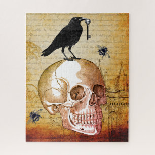 Puzzle Gothique Corbeau Squelette Key Castle