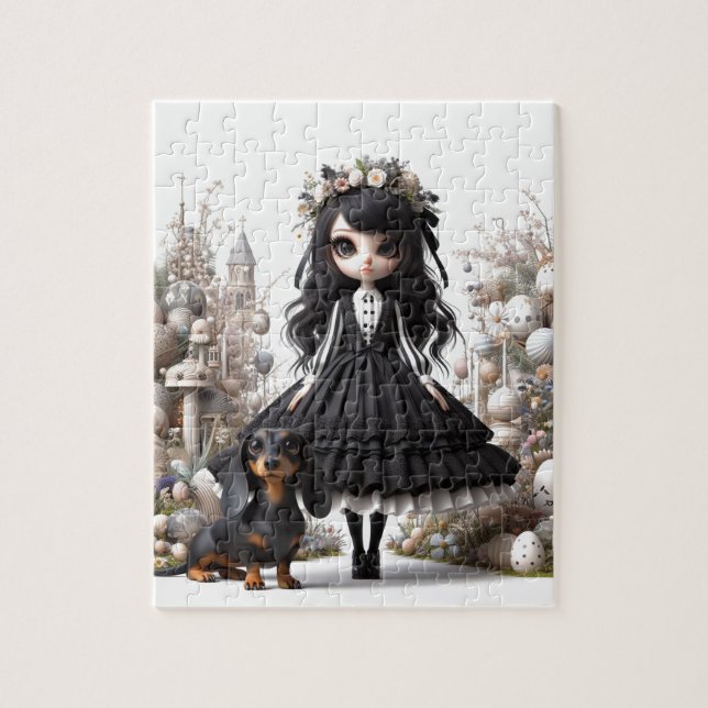 Puzzle Gothique Dachshund (Vertical)
