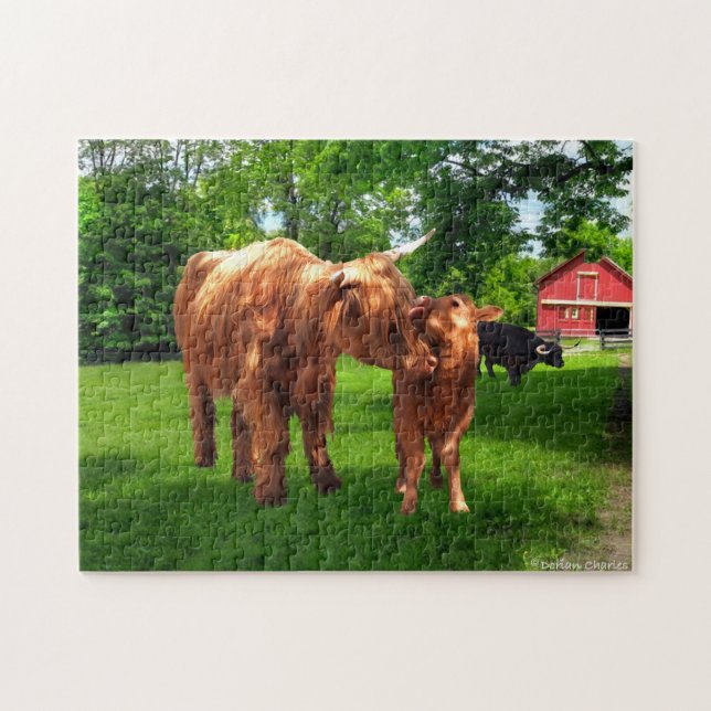 Puzzle "Gracie & Her Calf" (Horizontal)