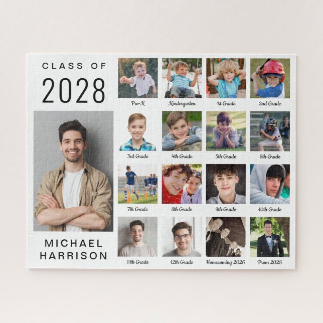 Puzzle Graduation moderne 17 Photo Collage (Horizontal)