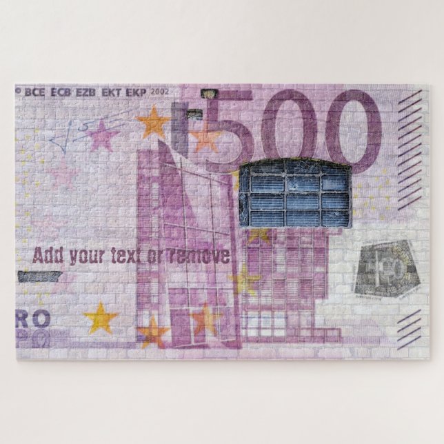 Puzzle Graffiti d'un billet de banque de 500 euros, (Horizontal)