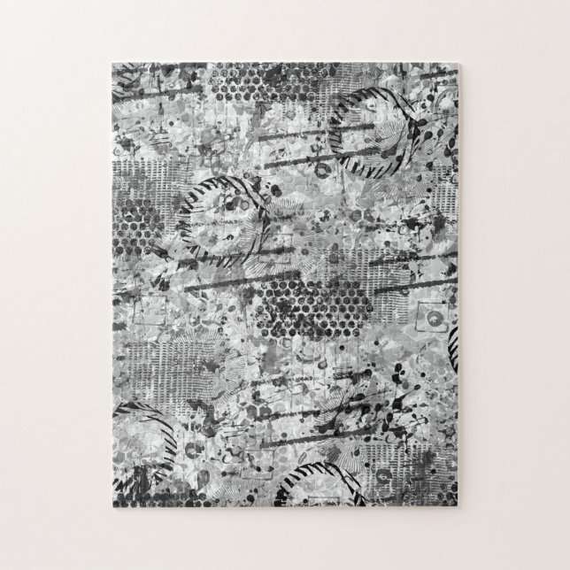 Puzzle Graffiti Etchings (Vertical)