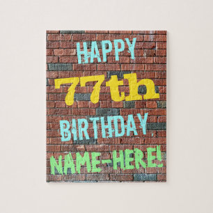 Puzzle Graffiti muraux de briques inspiré 77e anniversair