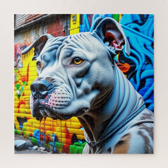 Puzzle Graffiti Street Art Pitbull (Vertical)