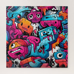 Puzzle Graffiti Street Art Splash