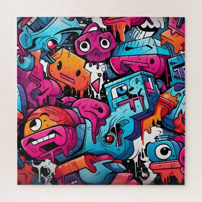 Puzzle Graffiti Street Art Splash (Vertical)