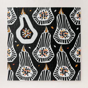 Puzzle Graines Citrouilles stylisées : Conception transpa