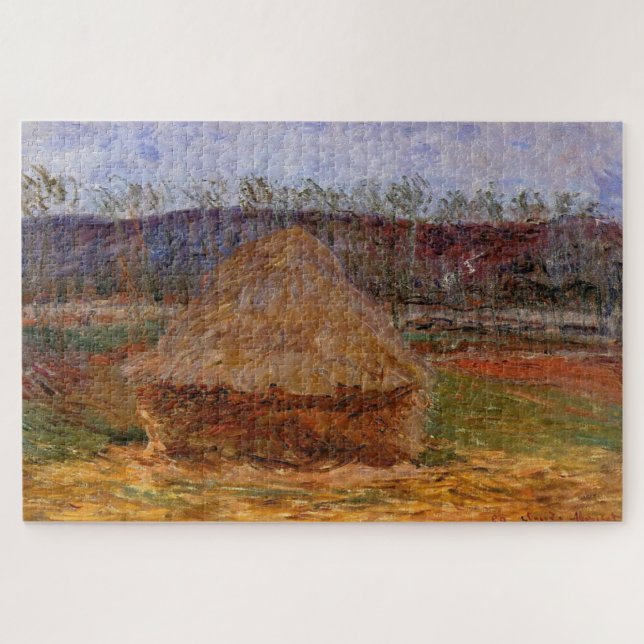 Puzzle Grainstack at Giverny (1889) by Claude Monet (Horizontal)
