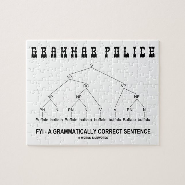 Puzzle Grammar Police (Buffalo 8 Fois La Peine Correcte) (Horizontal)