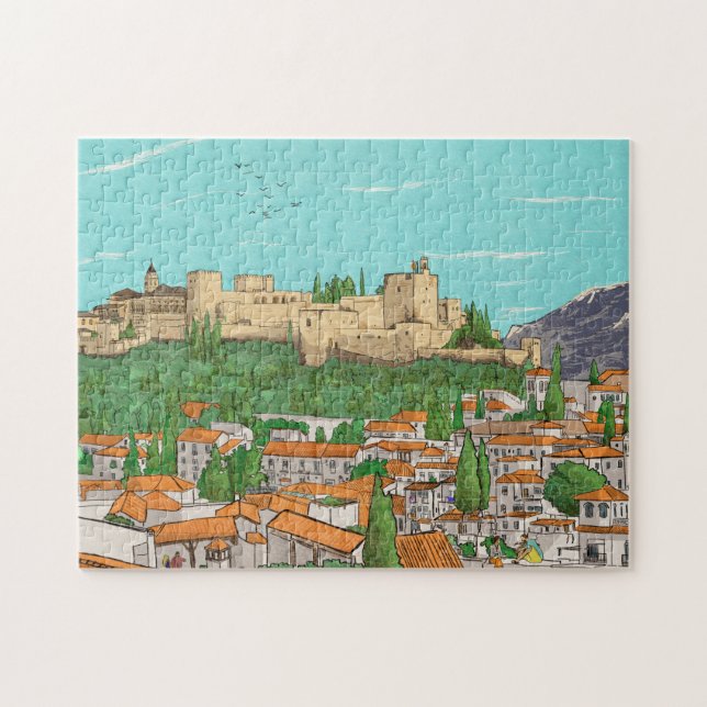 Puzzle Granada Cityview Espagne Illustration du paysage (Horizontal)