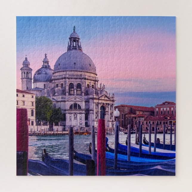 Puzzle Grand Canal avec gondoles et église à Venise (Vertical)