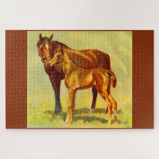Puzzle grand cheval petit cheval (Horizontal)