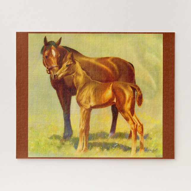 Puzzle grand cheval petit cheval (Horizontal)