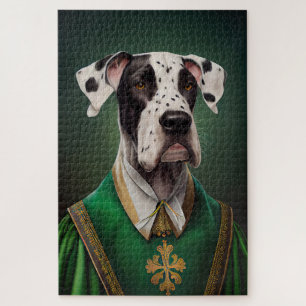 Puzzle Grand chien Danse en tenue de la Saint Patrick