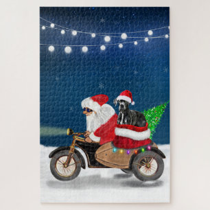 Puzzle Grand Danois chien Noël Père Noël