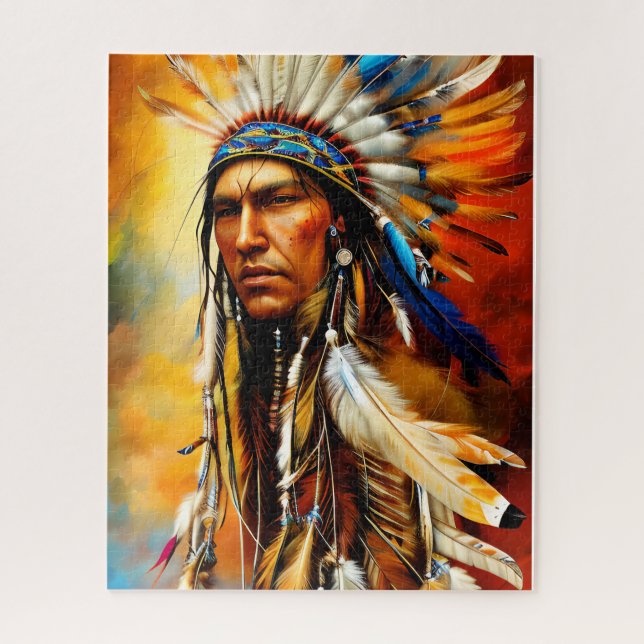 Puzzle Grand guerrier indien (Vertical)