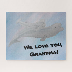 Puzzle Grand-mère grand-père bébé béluga baleine