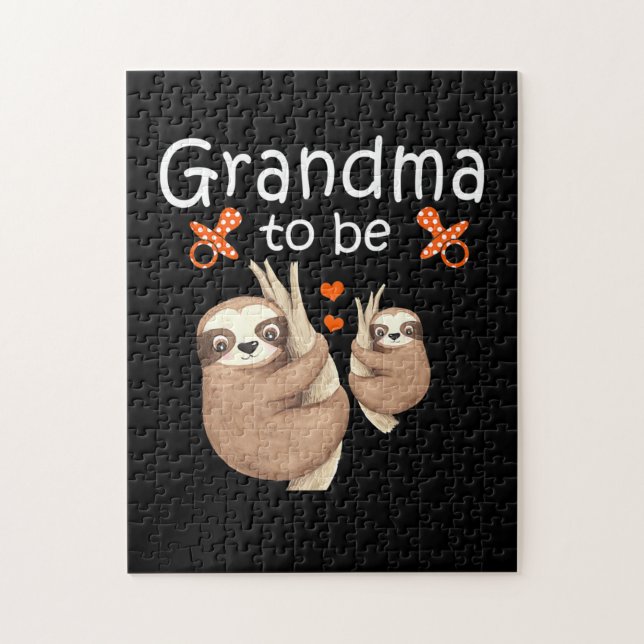 Puzzle Grand-mère pour être un Baby shower mignon animal (Vertical)