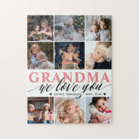 Grand-mère We Love You Photo Collage
