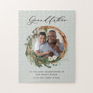 Puzzle Grand-père de la photo en papier feuilleté chic mo