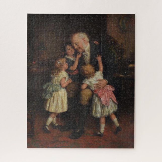 Puzzle Grand-père et Petites-filles (par Joseph Clark) (Vertical)
