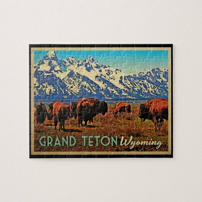 Puzzle Grand Teton Wyoming Buffalo (Horizontal)