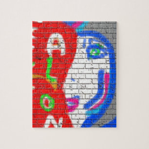 Puzzle Grand Visage Prêtre Jamais seul Graffiti Art
