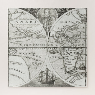 Puzzle Grand Voyages Vieux Antique Carte générale Monde