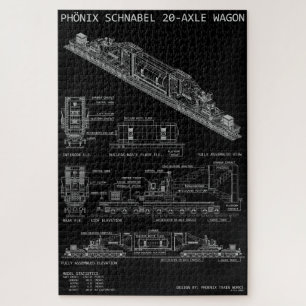 Puzzle Grand wagon de train "Plan" PTW Schnabel