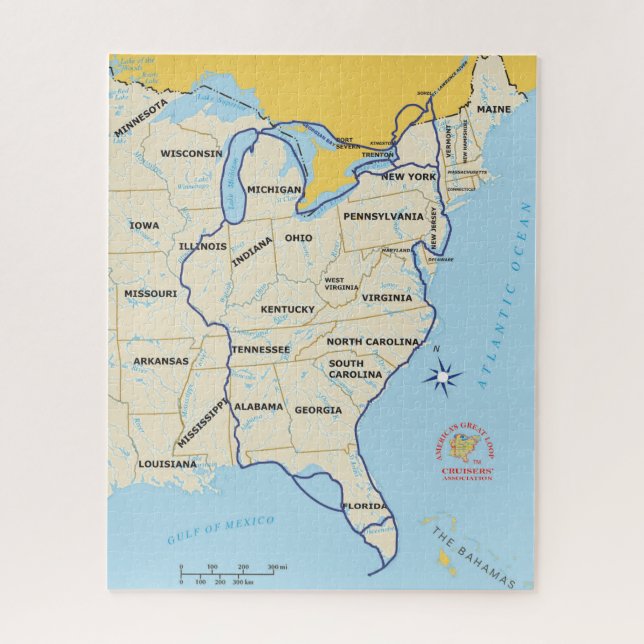 Puzzle Grande carte de boucle (Vertical)