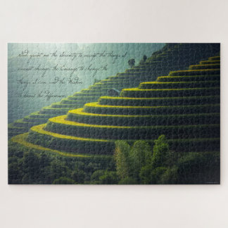 Puzzle Grande casse-tête de prière de sérénité - collines
