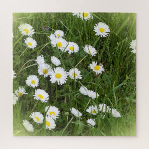 Puzzle grande fleur brillante devant l'arrière - plan ver