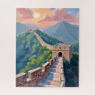 Puzzle Grande Muraille de Chine Peinture de voyage
