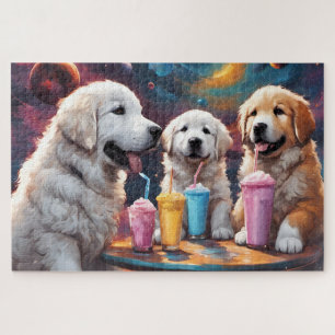 Puzzle Grande Pyrénées Maman et Marionnettes avec Milksha