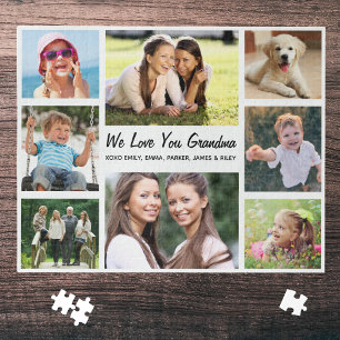 Puzzle Grandma Love You Personnalisé Photo Collage