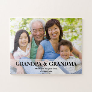 Puzzle Grandpa and Grandma custom photo 