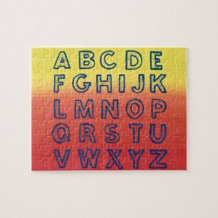 Puzzle Graphique alphabétique Lettres Coques supérieures 