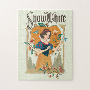 Puzzle Graphique décoratif Vintage blanc neige