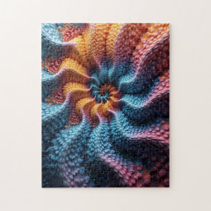 Puzzle Graphisme animé en spirale infinie pastel