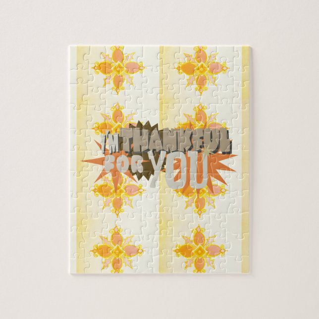 Puzzle Gratitude profonde : "Merci pour vous" avec amour, (Vertical)