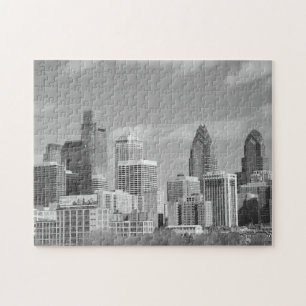 Puzzle gratte-ciel de Philly noir et blanc