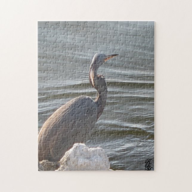 Puzzle Great Blue Heron by the Water (Vertical)