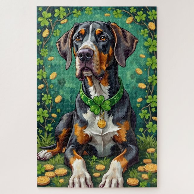 Puzzle Great Dane St Patrick’s Day Lucky Dog (Vertical)