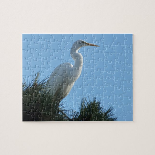 Puzzle Great Egret dans la Floride ensoleillée (Horizontal)