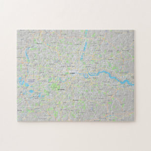 Puzzle Greater London, England Map