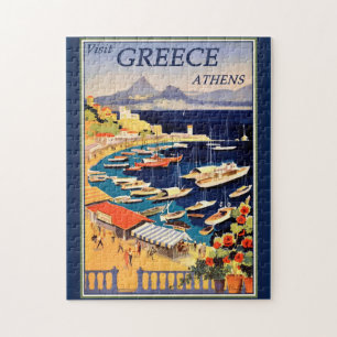 Puzzle Grèce Athènes Affiche de voyage