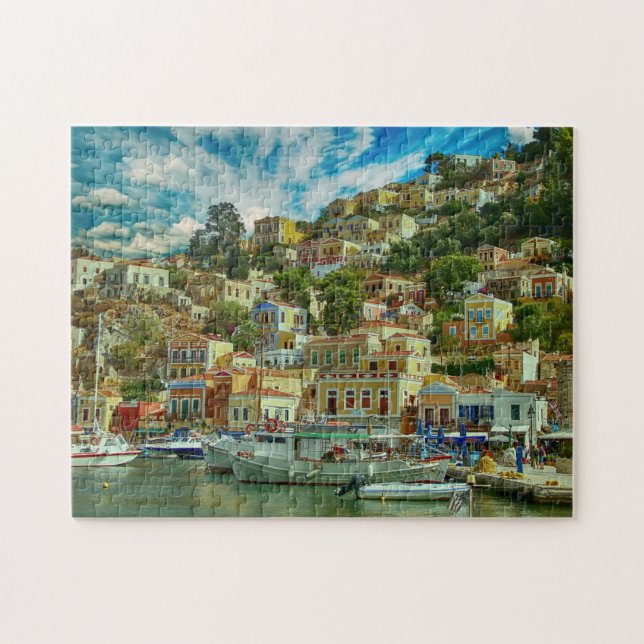 Puzzle Grèce Symi Grec Ile de Voyage (Horizontal)
